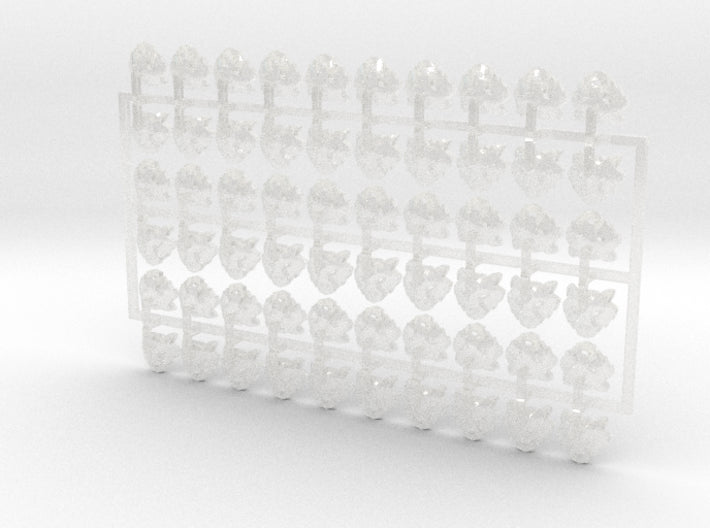 60x Bear Face - Shoulder Insignia pack 3d printed