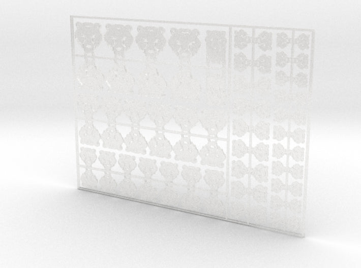 Bear Face - Flat Vehicle Insignia pack 3d printed