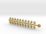 20x Fanged Skull - Tiny Convex Insignias (3mm) 3d printed