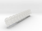 10x Crested - Studded Ferrum Helmet 3d printed