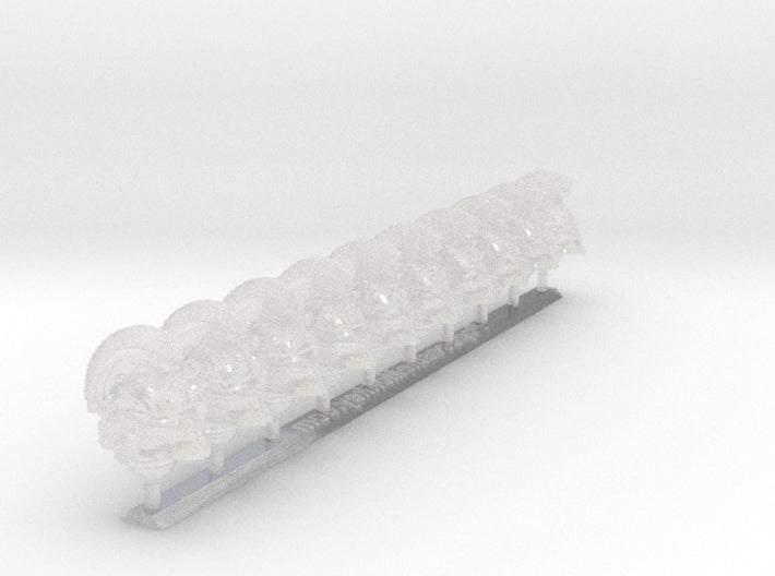 10x Crested - Studded Ferrum Helmet 3d printed