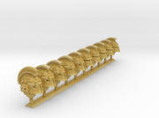10x Iron Ridge Gunners - Studded Ferrum Helmets 3d printed