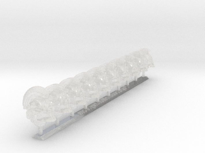 10x Iron Ridge Gunners - Studded Ferrum Helmets 3d printed