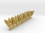 10x Winged Knight - Crested Ferrum Helmets 3d printed