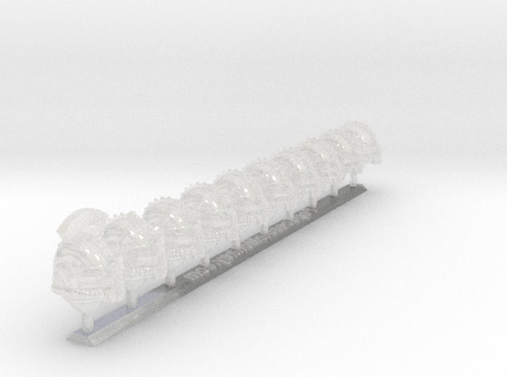 10x Base - Teutonic Helmets : Squad Set 3d printed