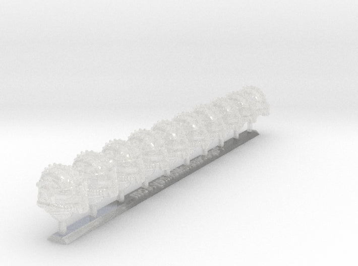 10x Base - Studded Teutonic Helmets 3d printed