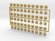 60x Starburst Skull - Shoulder Insignia pack 3d printed