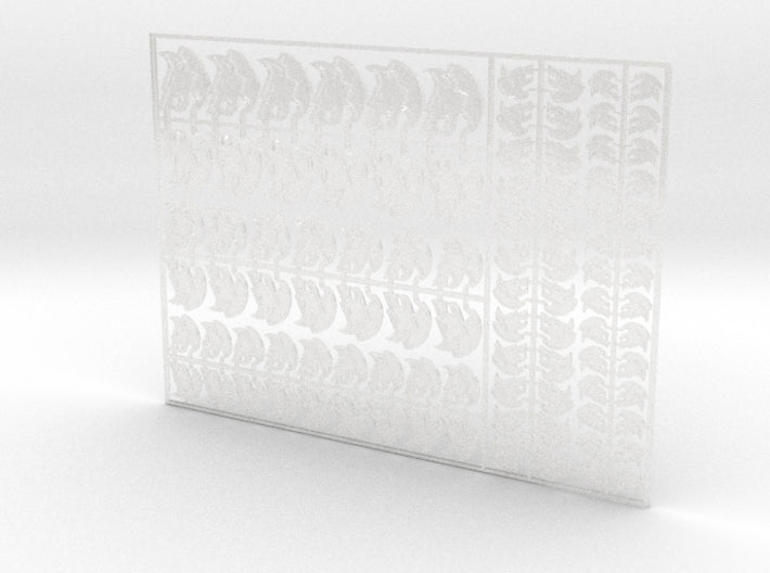 Retro Wolf - Flat Vehicle Insignia pack 3d printed