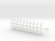 20x Twin Bolts - Tiny Convex Insignias (3mm) 3d printed