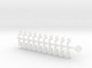 2x10 Twin Bolts - Tiny Convex Insignias (3mm) 3d printed