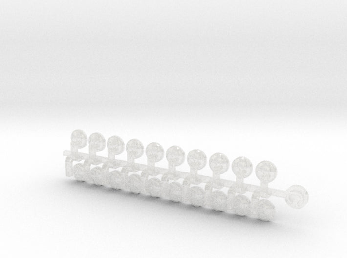 20x Mitsu Tomoe - Tiny Convex Insignias (3mm) 3d printed