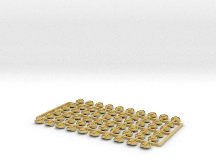 60x Kings Fist - Small Convex Insignias (5mm) 3d printed