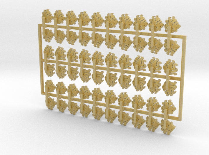 60x Celestial Lions - Shoulder Insignia pack 3d printed
