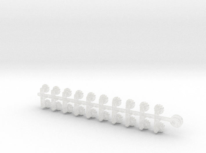 20x Gear Worm - Tiny Convex Insignias (3mm)	 3d printed