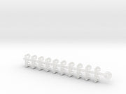 20x Gene Worm - Tiny Convex Insignias (3mm) 3d printed