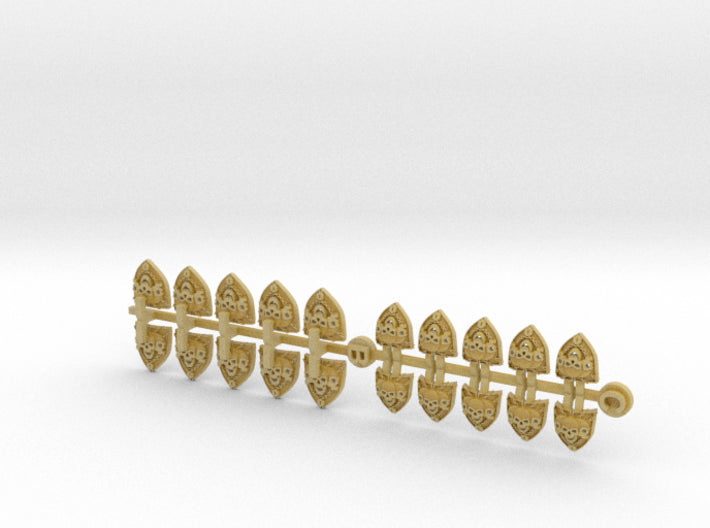 20x Iron Vigil - Bent &amp; Convex Insignias Set 3d printed