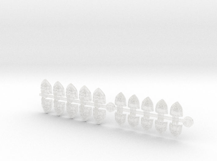20x Iron Vigil - Bent &amp; Convex Insignias Set 3d printed