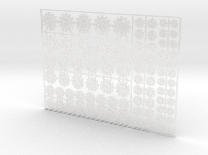 Gear Worm - Flat Vehicle Insignia pack 3d printed