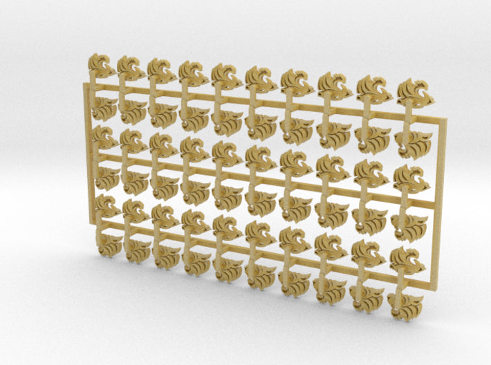 60x Silver Tigers - Shoulder Insignia pack 3d printed