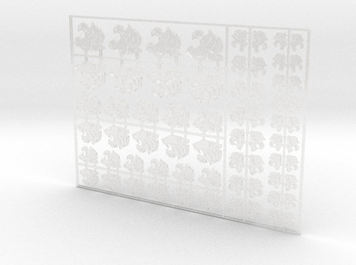 Silver Tigers - Flat Vehicle Insignia pack 3d printed