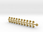 20x Black Rhinos - Tiny Convex Insignias (3mm)	 3d printed