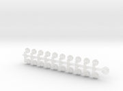 20x Black Rhinos - Tiny Convex Insignias (3mm)	 3d printed