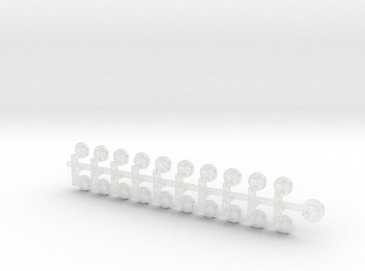 20x Black Rhinos - Tiny Convex Insignias (3mm)	 3d printed