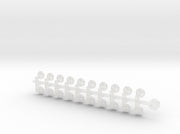 20x Black Rhinos (R) - Tiny Convex Insignias (3mm) 3d printed