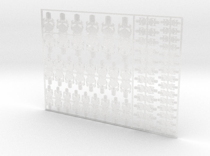 Angry Skull - Flat Vehicle Insignia pack 3d printed