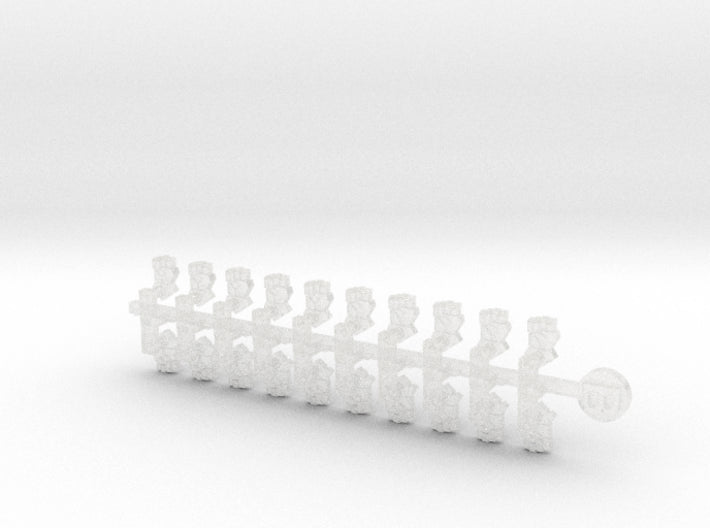 20x Kings Fist (R) - Small Bent Insignias (5mm) 3d printed