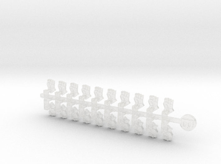 20x Kings Fist (L) - Small Bent Insignias (5mm) 3d printed