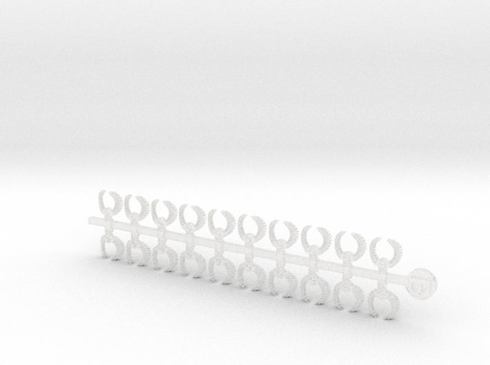 20x Ancient Laurel - Small Bent Insignias (5mm)	 3d printed