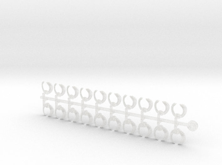 20x Ancient Laurel - Tiny Convex Insignias (3mm) 3d printed