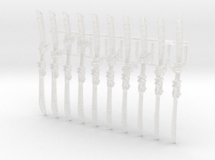 10x Right-hand Energy Sword: Guan Dao (30k Size) 3d printed