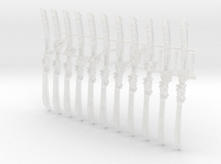 11x Energy Sword: Guan Dao (30k Size) 3d printed