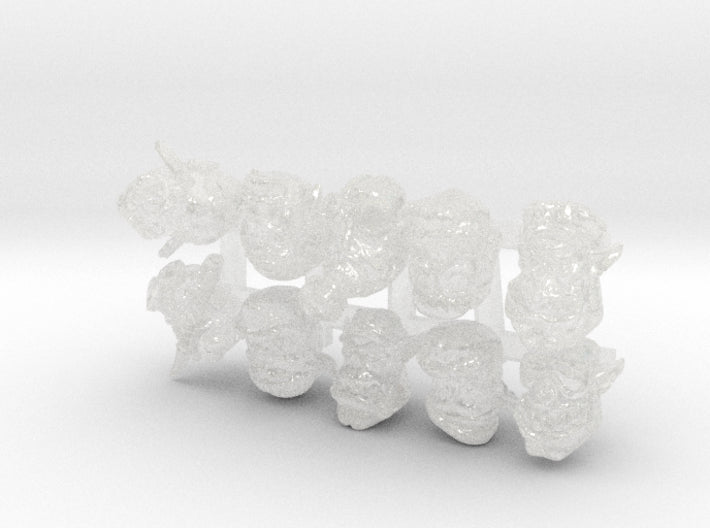 10x Horcanz Heros: Orc Head Swaps 3d printed