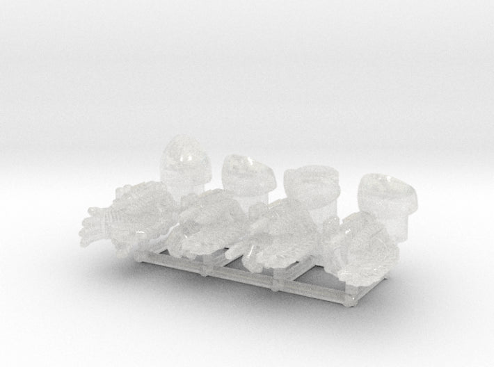 4x Assorted Prime Med-Gauntlets (Left) 3d printed