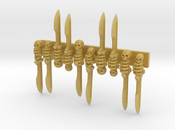 10x Left-handed Orc Skull Daggaz 3d printed