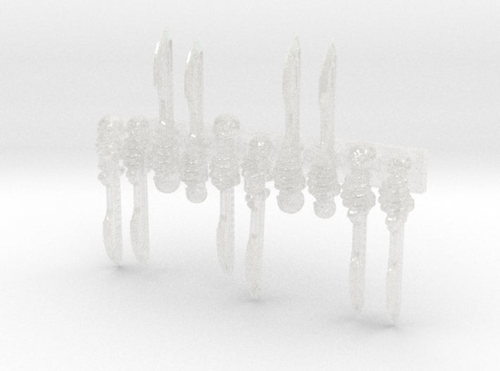 10x Left-handed Orc Skull Daggaz 3d printed