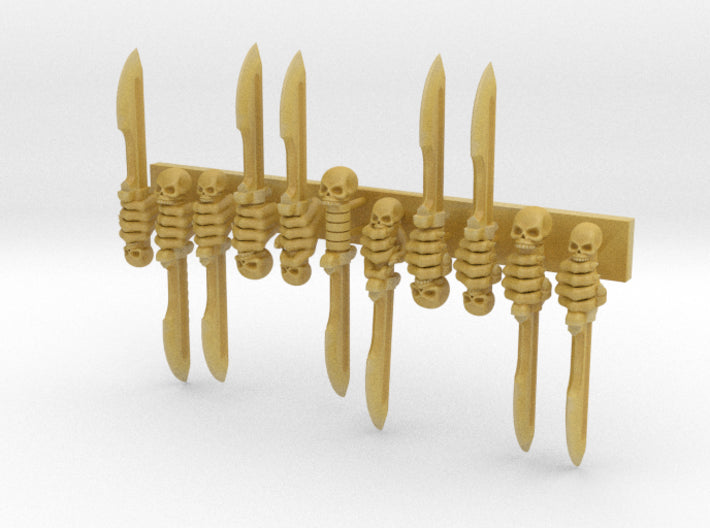 11x Orc Skull Daggaz 3d printed