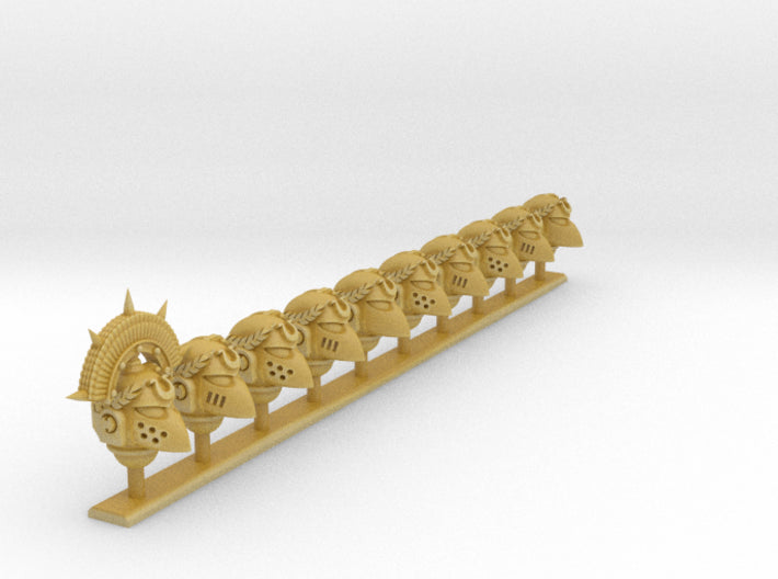 10x Ultra - G:6 Crow Laureled Helms (Squad 3) 3d printed