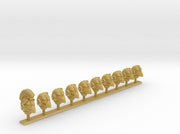 10x Kings Fist - G:6 Crow Helms (Squad 1) 3d printed