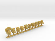 10x Kings Fist - G:6 Crow Helms (Squad 2) 3d printed