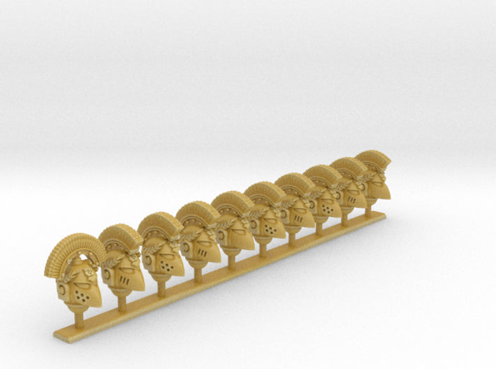 10x Kings Fist - Crested G:6 Laureled Helms (Sqd1) 3d printed