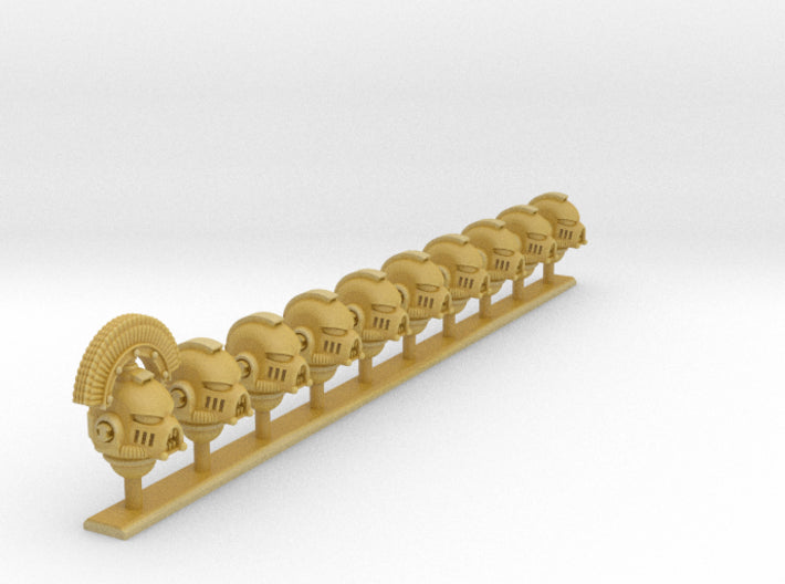 10x Chaos - G:6b Boxer Helms (Squad 3) 3d printed