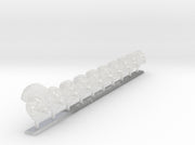 10x Chaos - G:6b Boxer Helms (Squad 4) 3d printed