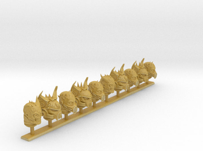 10x Rock &amp; Rollers - Voxelforge Helms (Set 1) 3d printed