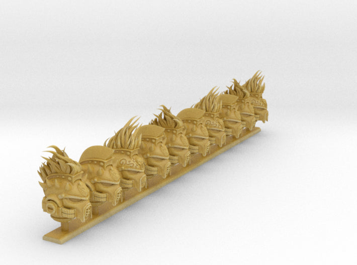 10x Rock &amp; Rollers - Voxelforge Helms (Set 4) 3d printed
