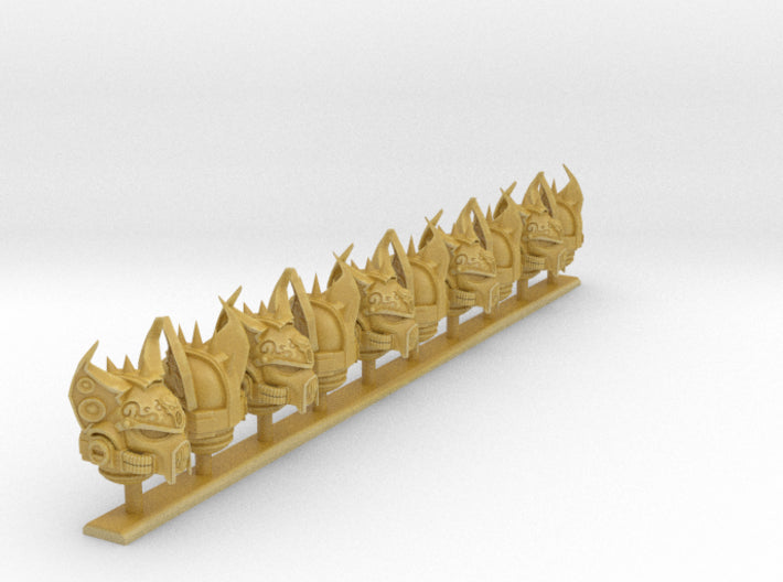 10x Rock &amp; Rollers - Voxelforge Helms (Set 3) 3d printed
