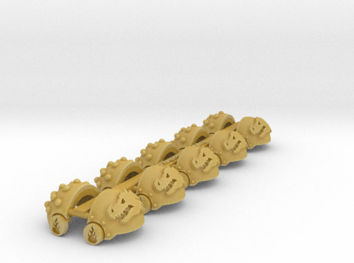 5x Dragon Head (L) T:3h Tartaros Studded Shoulders 3d printed